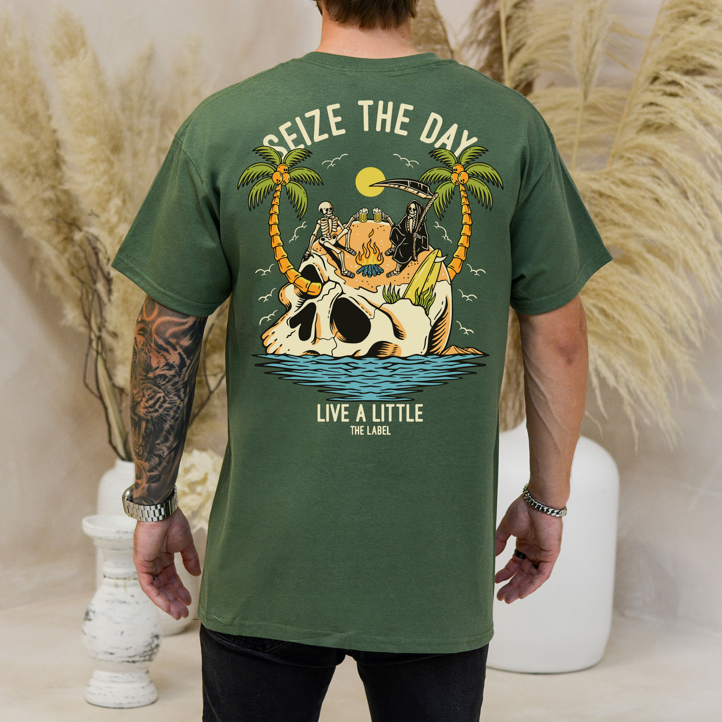 Seize The Day Tee - Moss Green